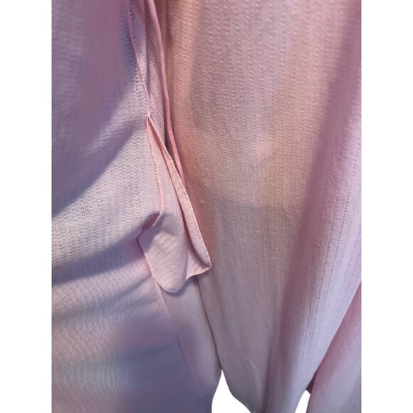 Vanity Fair Pink Peignoir & Nightgown Made In USA Lightweight Knit Short Sleeve - Picture 11 of 13